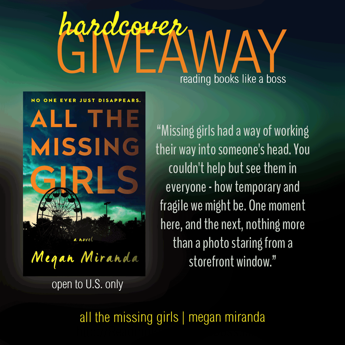 Giveaway - All the Missing Girls by Megan Miranda