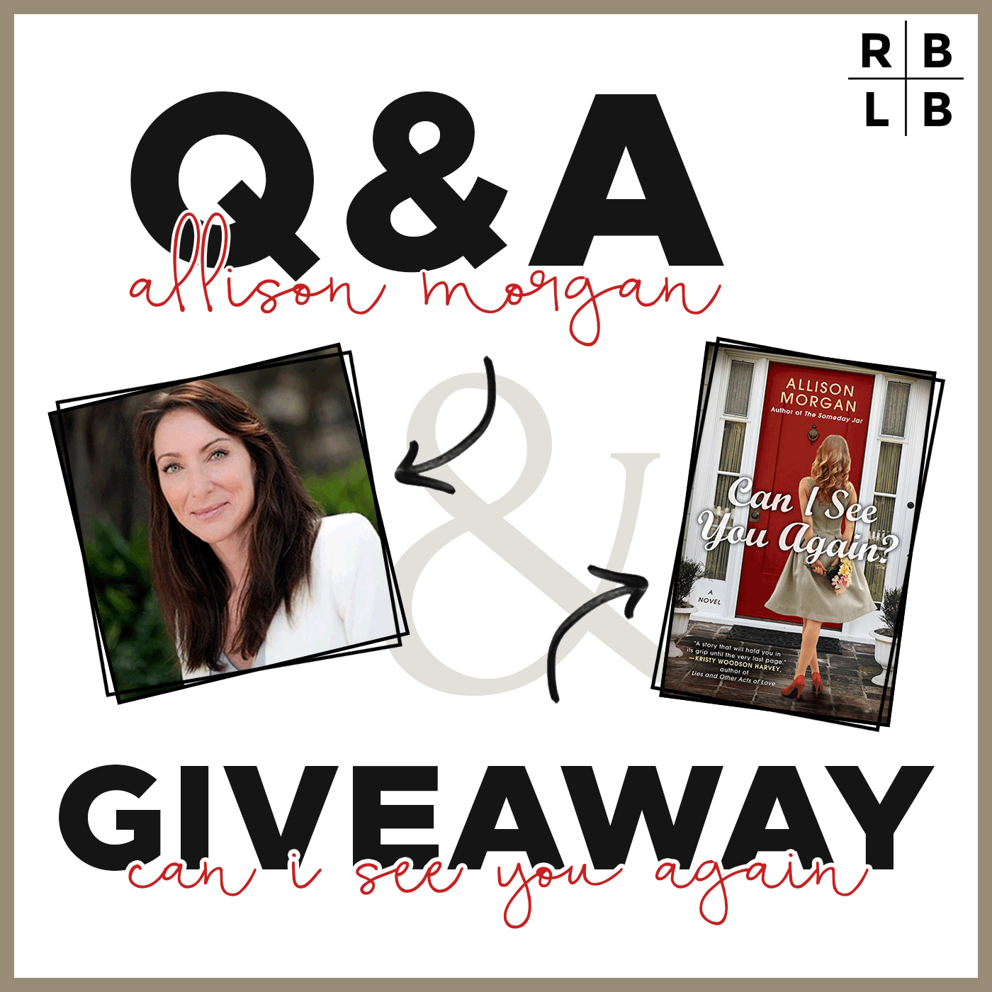 Interview w/ Allison Morgan & Giveaway of Can I See You Again